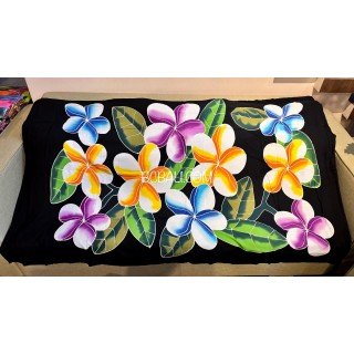 Handcrafted Rayon Sarong Hand Painted Flower Design by Balinese Artisans